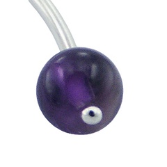 Violet amethyst beads silver earrings 2