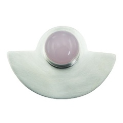 Sterling silver hydro quartz semi-circular shaped modern pendant with hidden bail by BeYindi