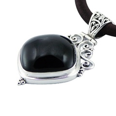 Soldered silver black or white agate gemstone pendant 5