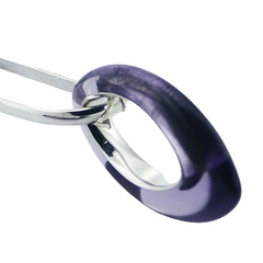 Marquise violet hydro quartz silver earrings 2