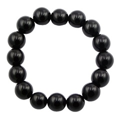 Black agate stretch bracelet 