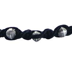 Macrame bracelet with silver rhombus beads unisex design 3