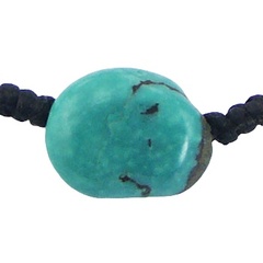 Macrame bracelet silver tube beads and turquoise 2