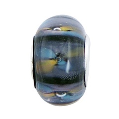 Attractive lavender transparent murano glass sterling silver core bead by BeYindi