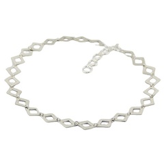 Sterling silver necklace diamond shapes 2