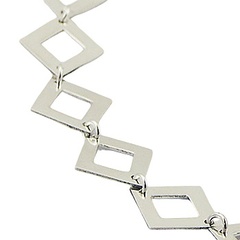 Sterling silver necklace diamond shapes 3