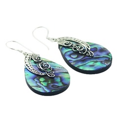 925 silver abalone earrings 