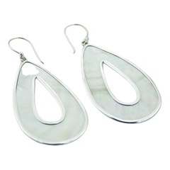 White mother of pearl earrings 
