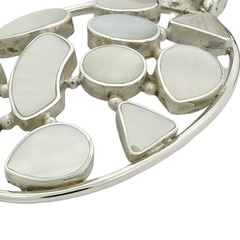 Mixed pearl silver hinged pendant 2
