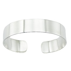 Silver bangle medium width 