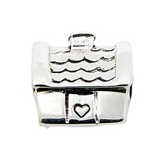 Cosy sweet loving home silver bead 