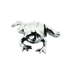 Animal themed detailed frog silver bead 2