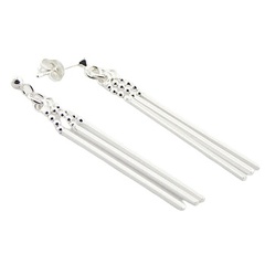 Sticks silver chandelier earrings 