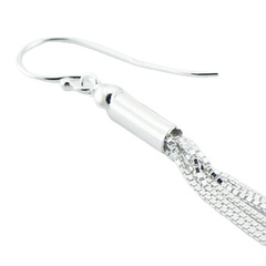 Chandelier french wire silver earrings 2