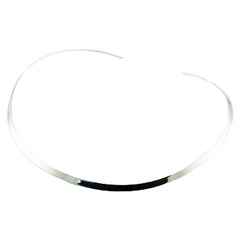 Flexible sterling silver choker necklace for pendants 4mm gauge