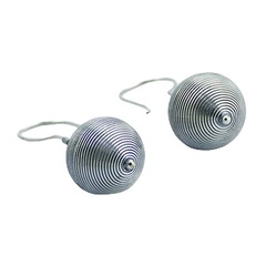 Unique balinese wire silver earrings 
