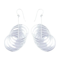 Latest design fashion exquisite sterling silver wirework earrings