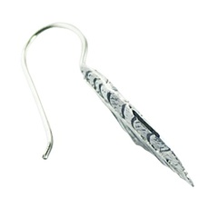 Nature inspired silver drop earrings 2