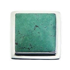 Square turquoise gemstone silver ring 2