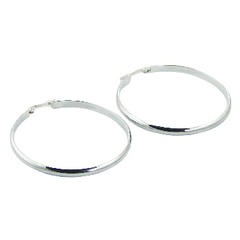Silver classic hoop earrings 