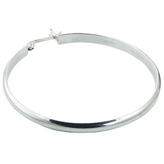 Silver classic hoop earrings 2