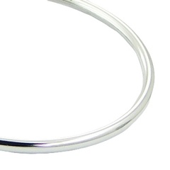 Silver 60 mm hoops earrings 3