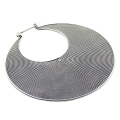 50 mm round silver hoops earrings 2