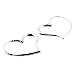 Cute heart silver earrings 