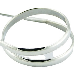 Spiraled wire silver earrings 2