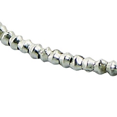 Macrame Bracelet Antiqued Floral Sterling Silver Heart & Beads 3