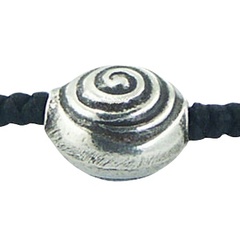 Tibetan Silver Spiral Bead & Amethyst Sphere Macrame Bracelet 2