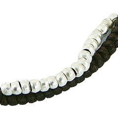 Antiqued Silver Spiral Charms & Circle Beads Macrame Bracelet 3