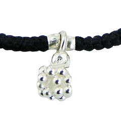 Macrame Bracelet Sterling Silver Flower Cluster & Round Beads 2