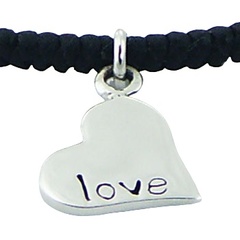 Silver Heart Word Love Incision & Beads Macrame Bracelet by BeYindi 2