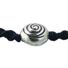 Macrame Twisted Bracelet with Tibetan Silver Spiral Bead 2