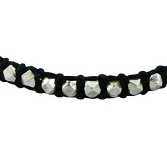Handmade Sterling Sliver Couboid Beads Macrame Bracelet 2