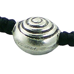 Macrame Bracelet with Antiqued Tibetan Silver Spiral Bead 2