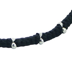 Macrame Bracelet with Antiqued Tibetan Silver Spiral Bead 3