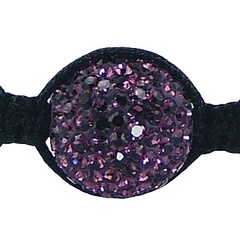 Shamballa Bracelet Faceted White Agate & Czech Crystal Sphere 2