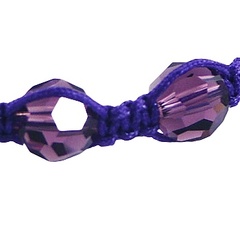 Purple Shambala Bracelet Sparkling Faceted Swarovski Crystals 2
