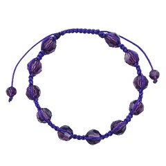 Purple Shambala Bracelet Sparkling Faceted Swarovski Crystals