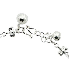 Fancy Dragonfly Chain Sterling Silver Anklet With Spheres by BeYindi 2