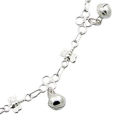 Fancy Dragonfly Chain Sterling Silver Anklet With Spheres by BeYindi 3