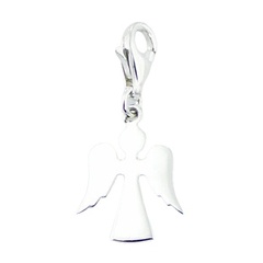 Polished Sterling Silver Angel Charm with Lobster Clasp by BeYindi
