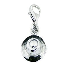 925 Sterling Silver Unique Clip-On Charm Cute Planet Silver Hat