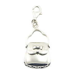 Ajoure Sterling Silver Gorgeous Handbag Charm Lobster Clasp by BeYindi 