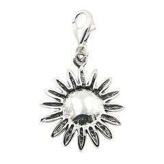 Gorgeous Plain Sterling Silver Sunflower Charm by BeYindi