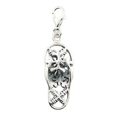 Ajoure Sterling Silver Flip-Flop Charm Pendant by BeYindi