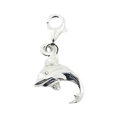 Sterling Silver Dolphin Charm Pendant by BeYindi