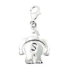 Backside Of An Elephant Silver Charm Pendant